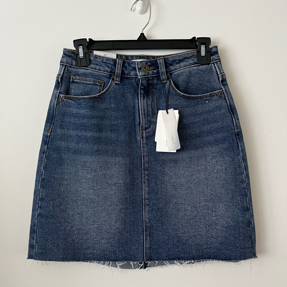 NWT a loves a Denim Cut Off Skirt